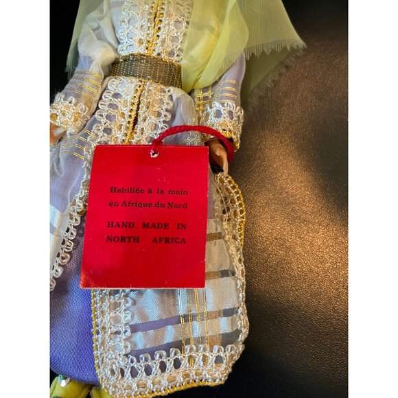 Vtg Moroccan Male Berber Female Fatima Doll Folkloric LATIFA Depose Passport - Picture 10 of 10